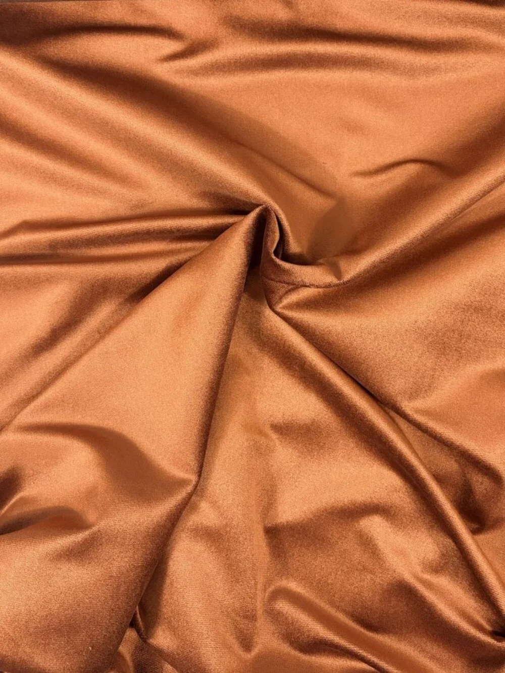 VALLEY FORGE Kat Teddy Rust Orange Bouclé Velvet Upholstery Fabric 45 Yards
